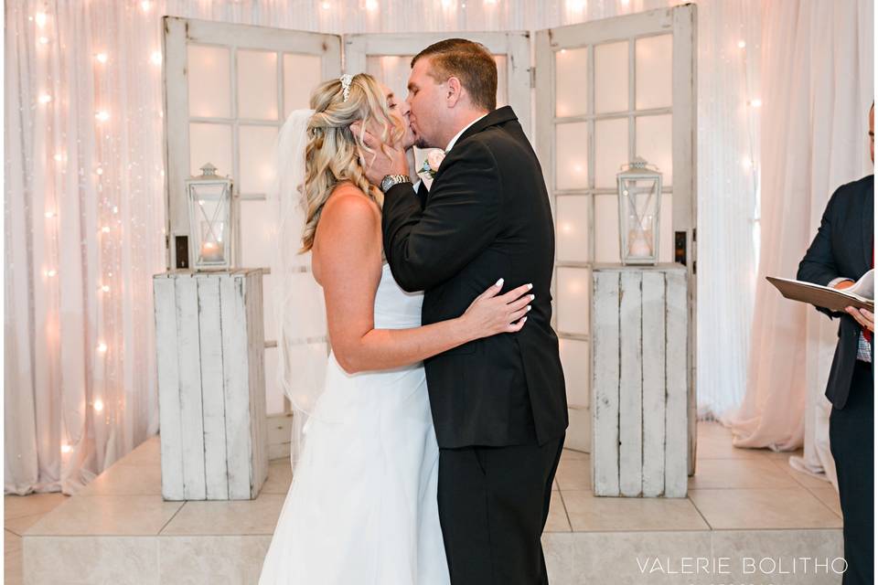 First Kiss as Mr. & Mrs.