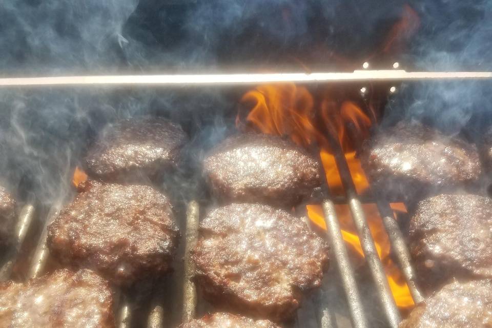 Fresh Burgers on the Grill