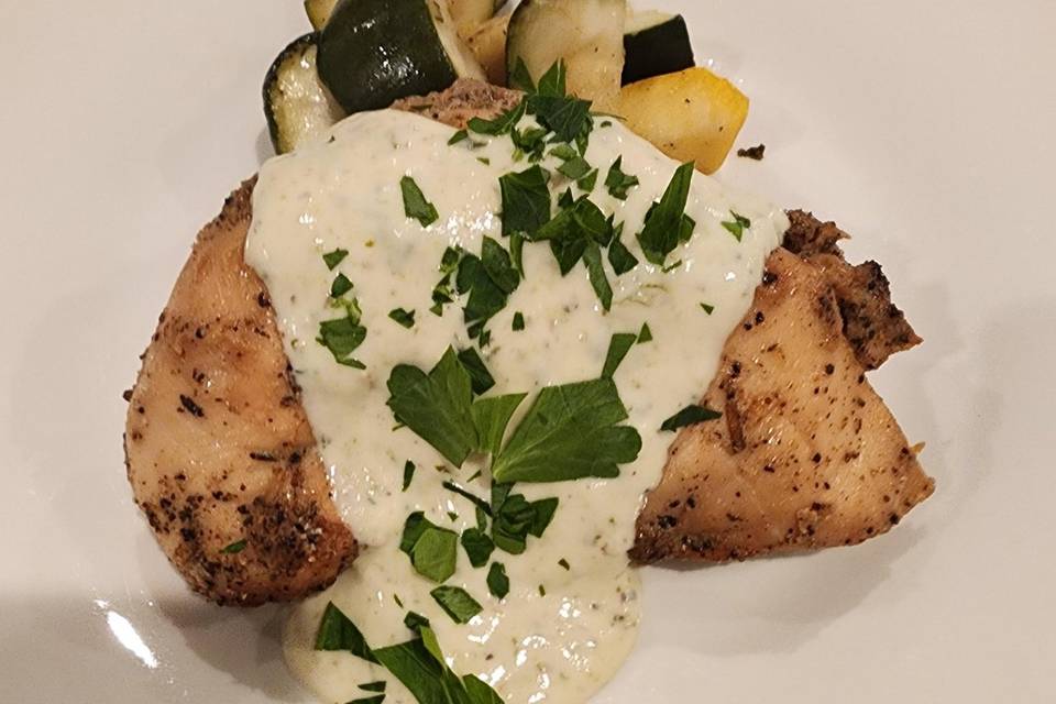 Chicken with a Buerre Blanc
