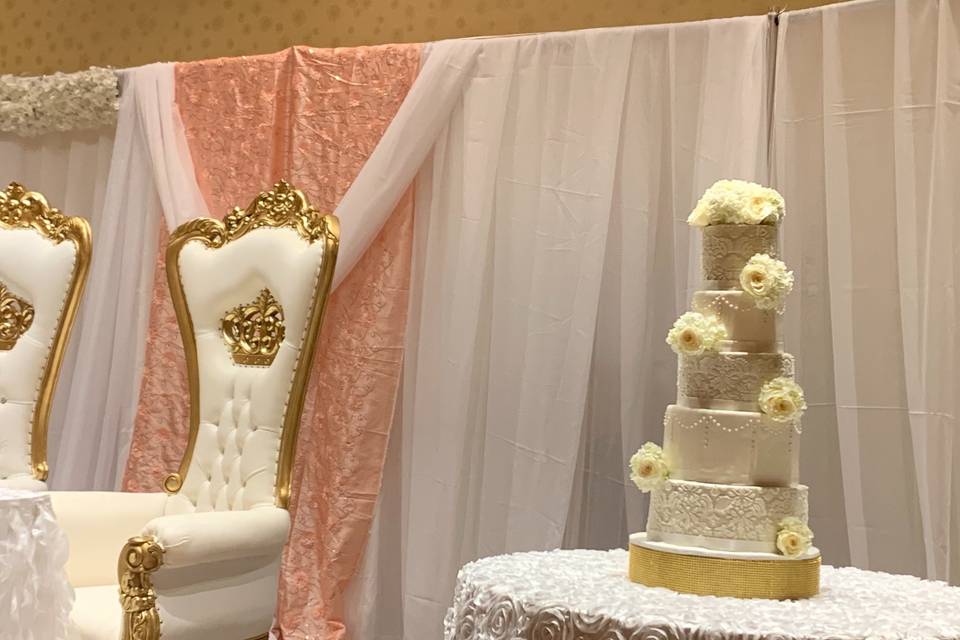Five tier cake