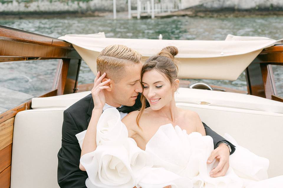 Lake Como Boat Wedding