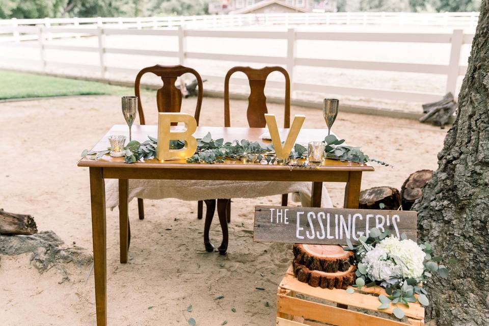 Sweetheart table