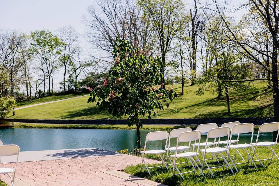 Wedding Ceremony by Lake