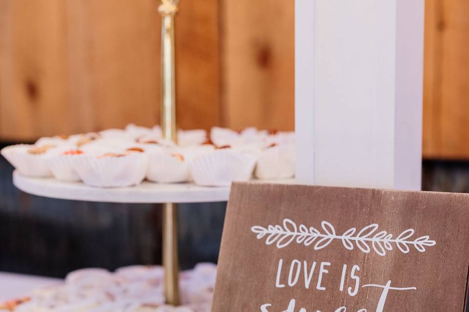 Showcasing dessert cart
