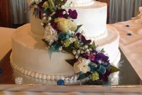 3-tier wedding cake