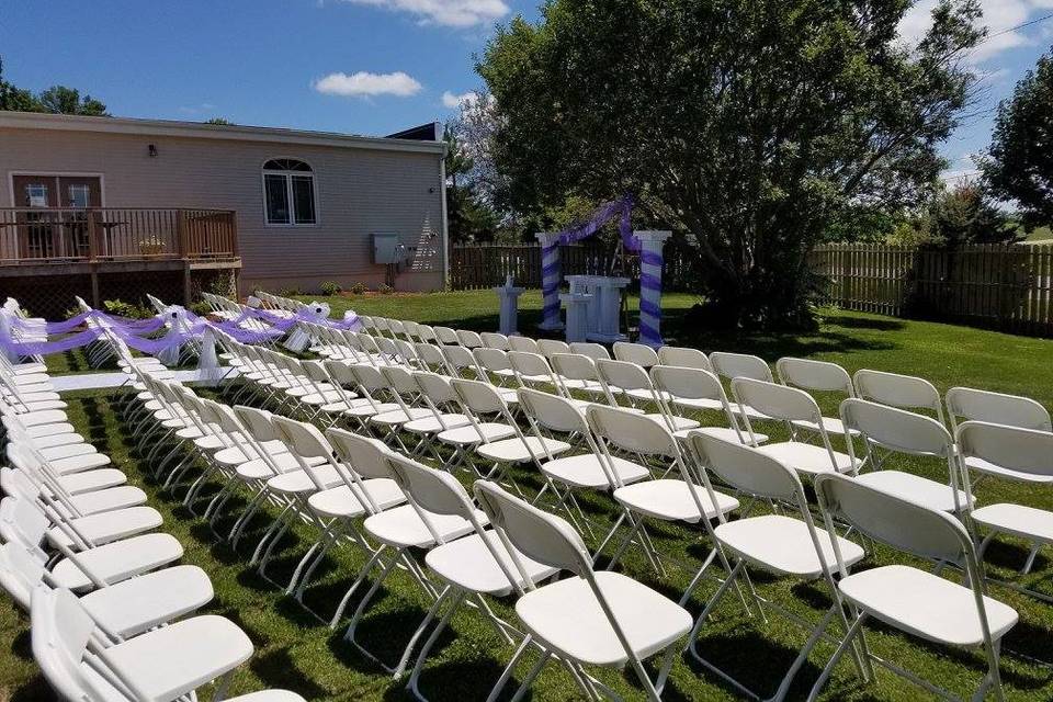 Outdoor wedding space