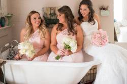 Bride and her bridesmaids