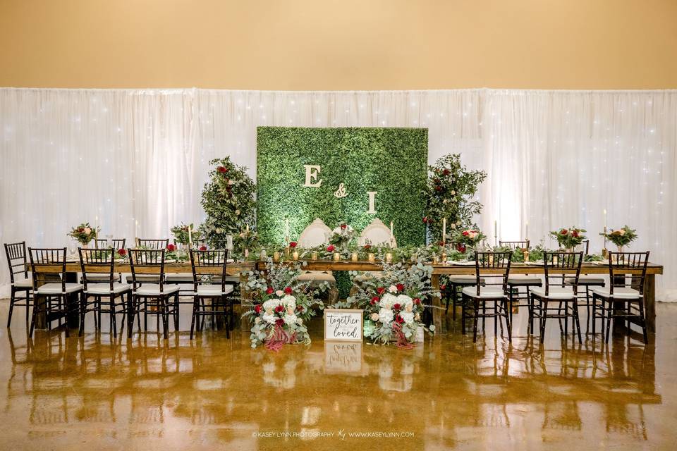 Elegant head table