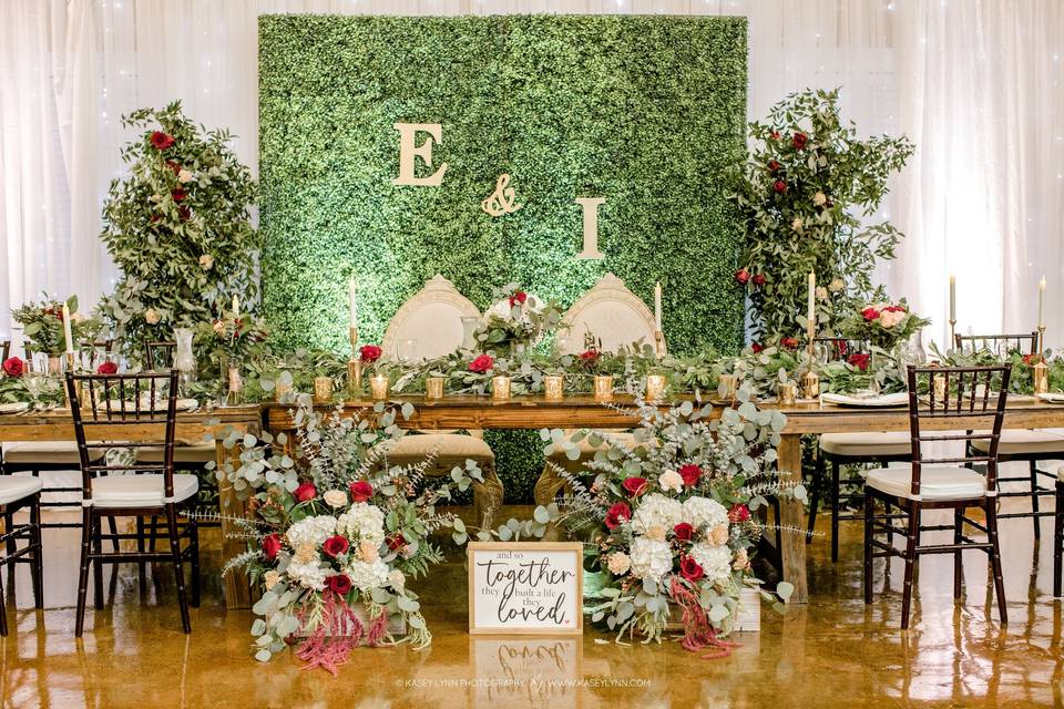 Elegant head table