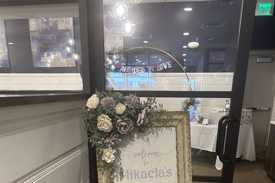 Bridal shower sign