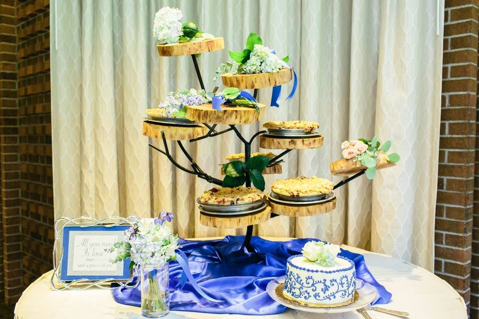 Wedding cake and pies