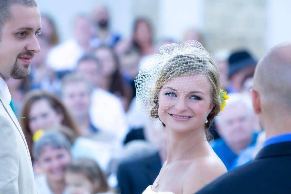 Smiling bride