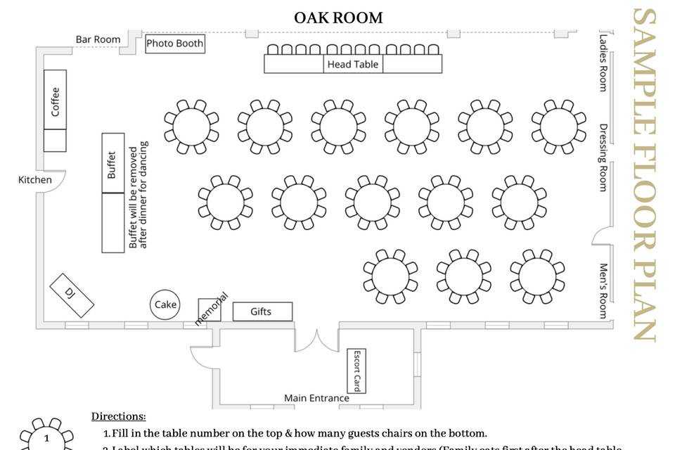 Sample Oak Room Floor Plan