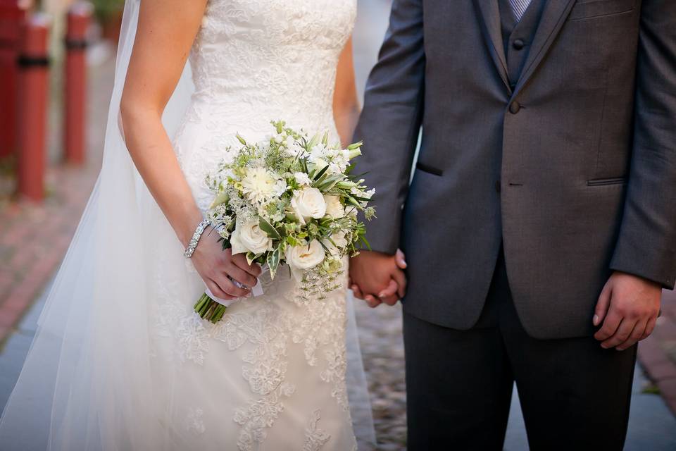 The bride and groom