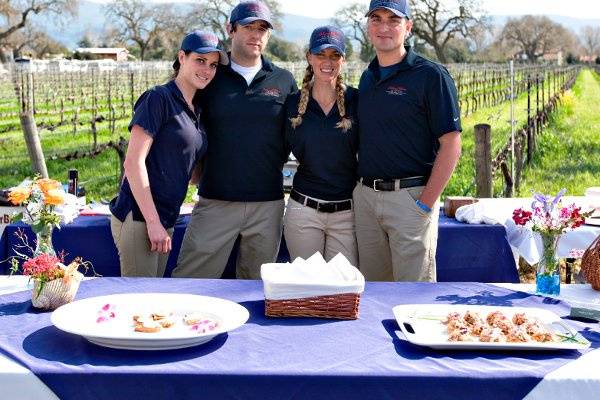 Staff at First Major Catering Event -- Two Owners Present