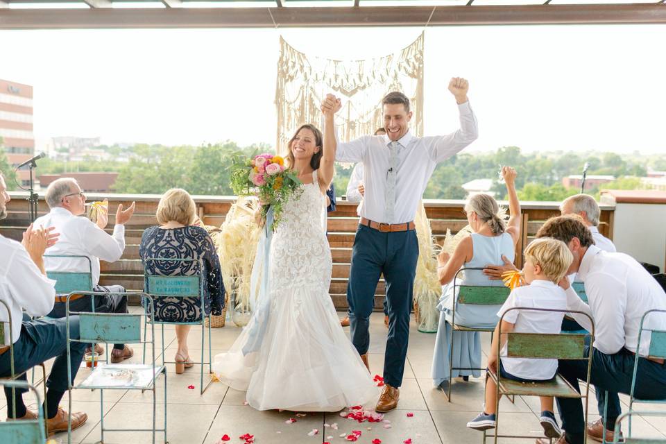 Rooftop micro wedding