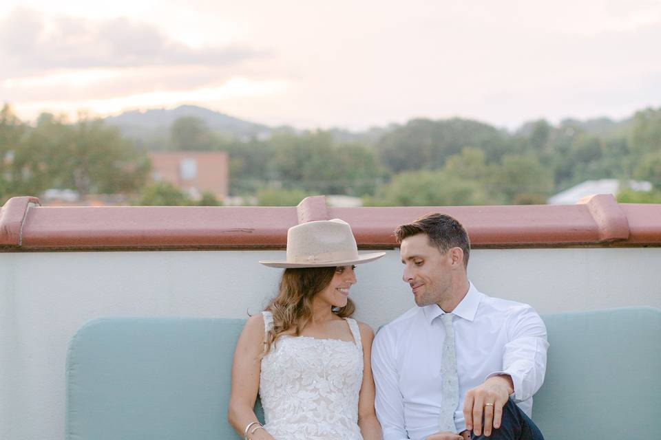 Rooftop micro wedding