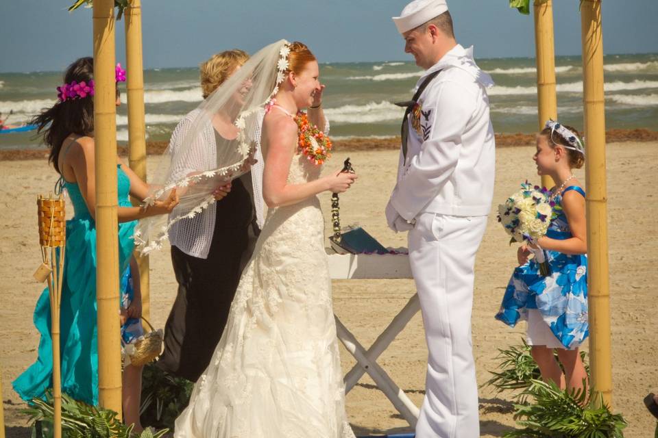 Outdoor wedding ceremony