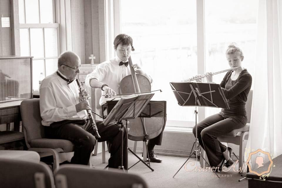 Sepia photo of the musicians