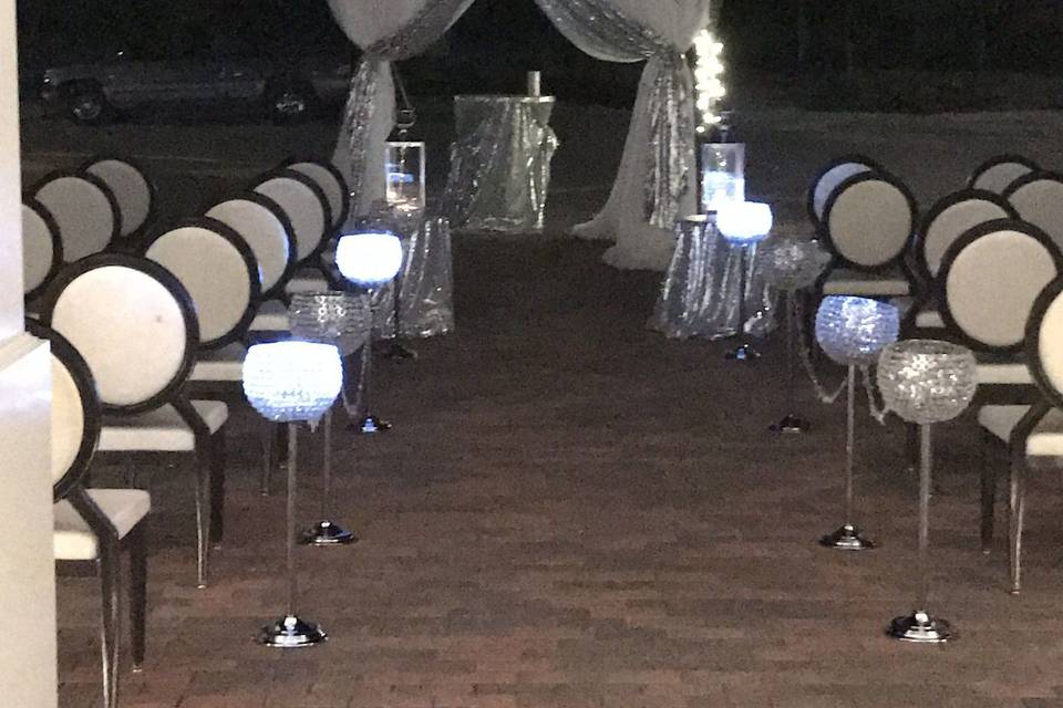 Indoor wedding setting