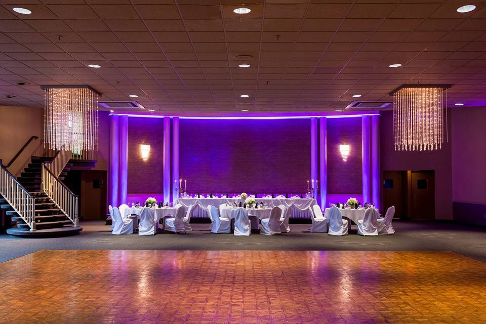 Reception hall lighting