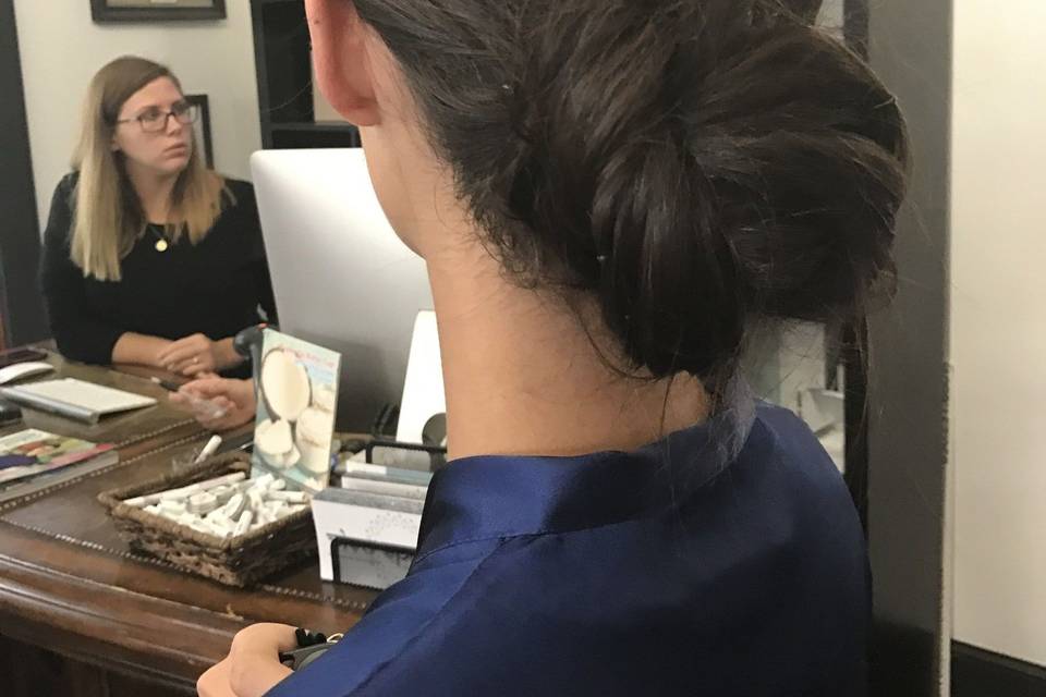 Neat updo