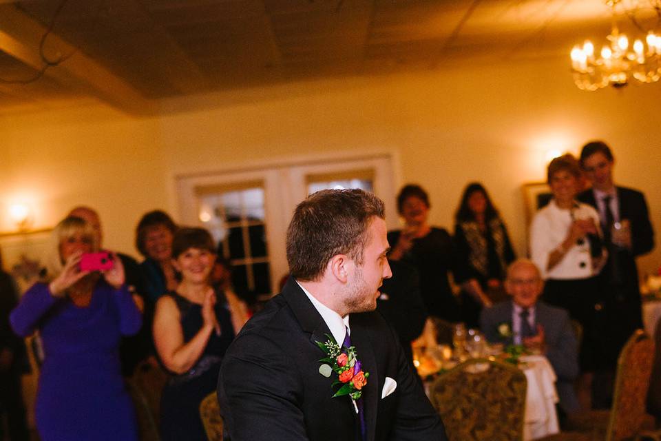 Groom dancing