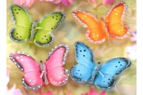 Our floating butterfly candles are available in ORANGE, GREEN, PINK AND BLUE and measure approximately 2 1/2