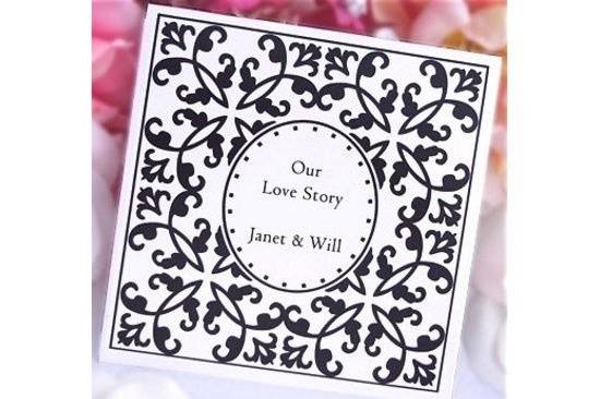 Antique Flourish CD Cover Personalized Square Label - available in many other colors