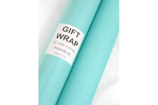 Aqua Blue Gift Wrapping Paper 30