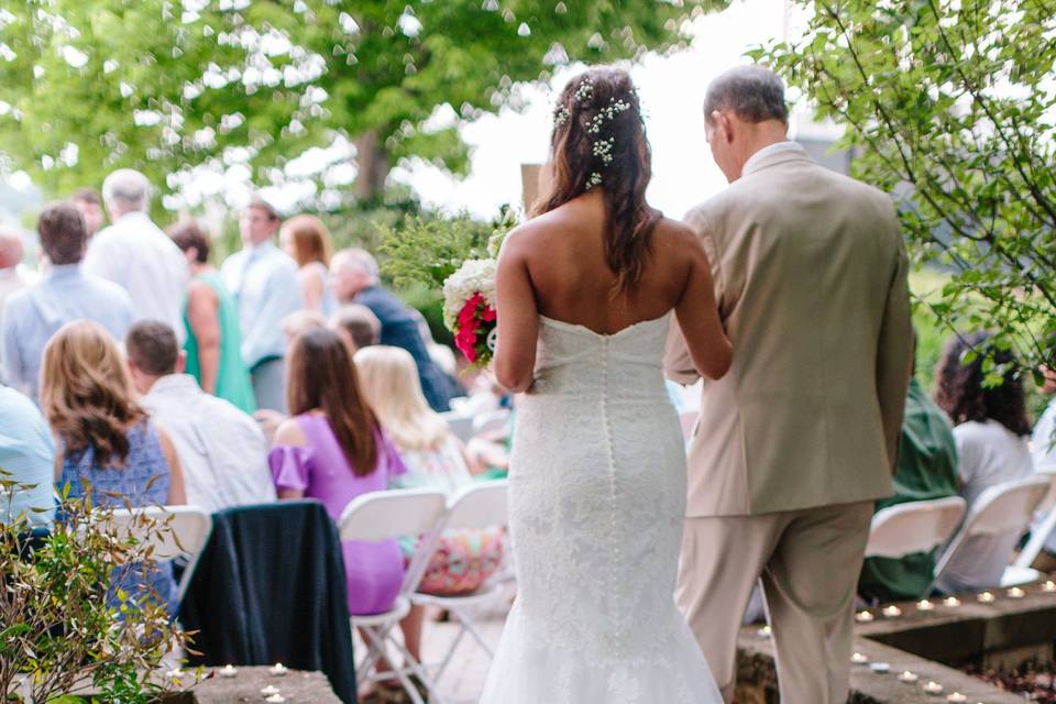 Escorting the bride