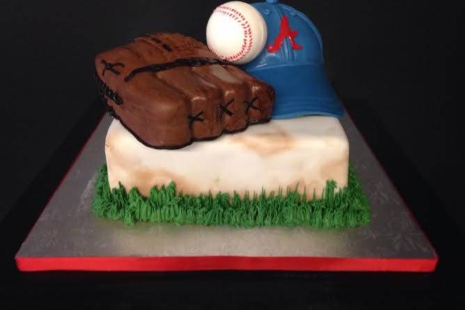 Baseball inspired cake