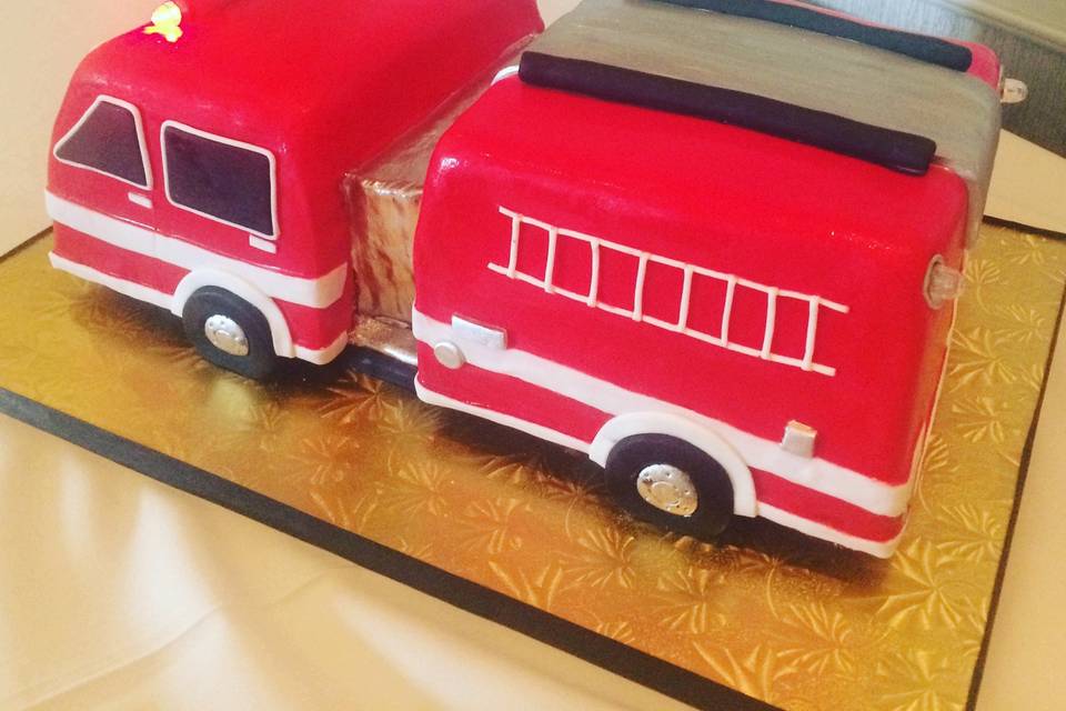 Firetruck Grooms Cake