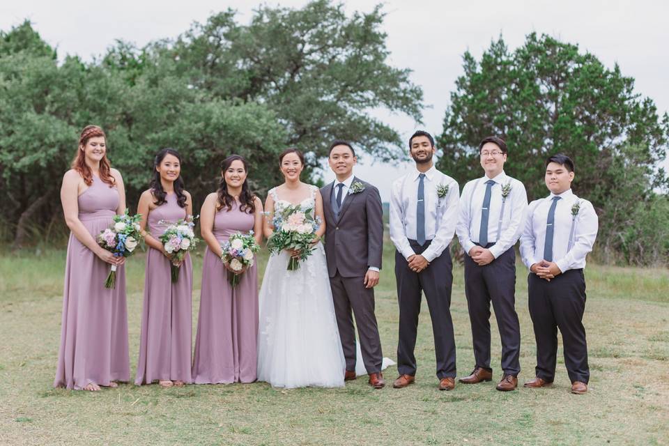 Wedding party florals