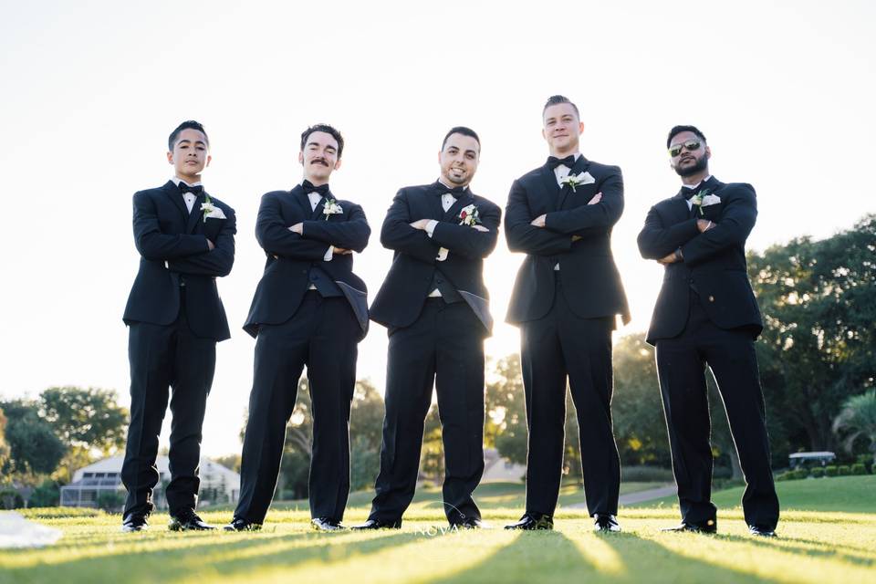 Groom with groomsmen