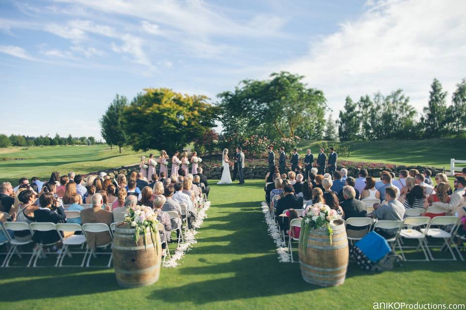 Red Shed Lawn ceremony