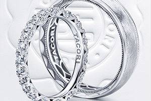 Tacori wedding rings in silver