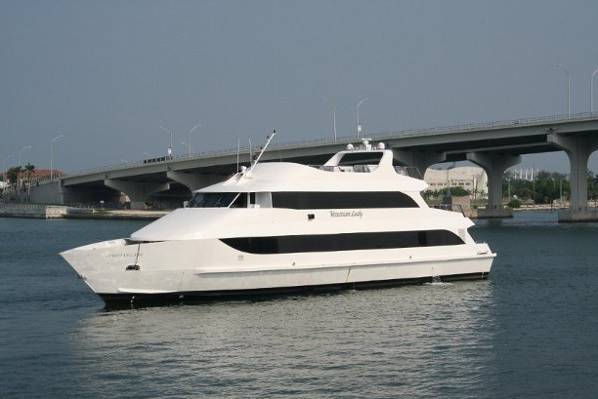 A luxurious yacht built and designed for weddings and receptions. A very contemporary 