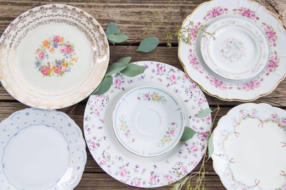 Vintage floral tableware