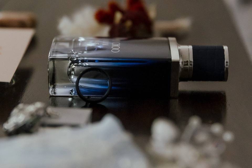 Groom cologne and ring styled