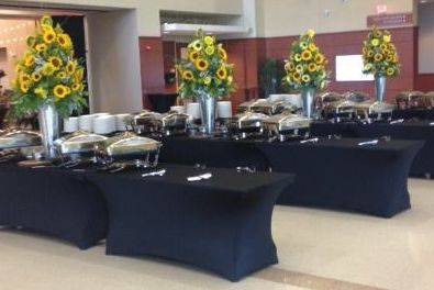 Wedding buffet area