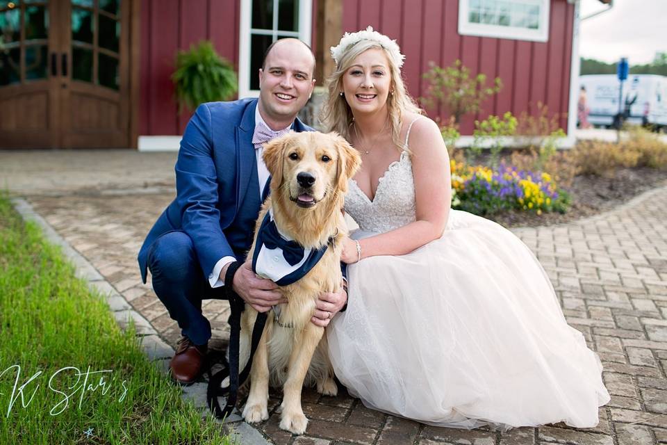 Bride and Pup