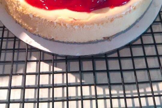 New York Style Cheesecake with Strawberry topping