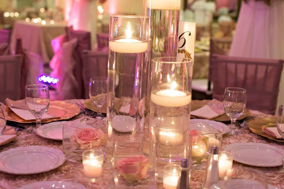 Candlelit table