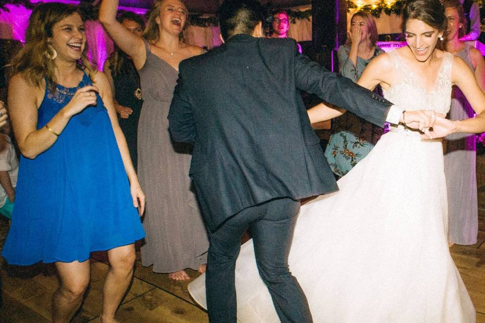 Bride and Groom dancing