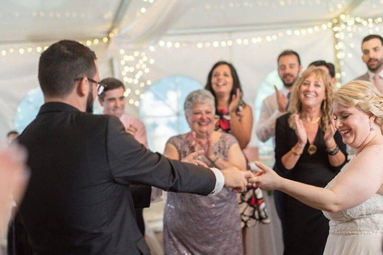 Smiling on the dance floor