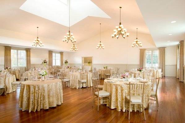 Table setup with centerpiece