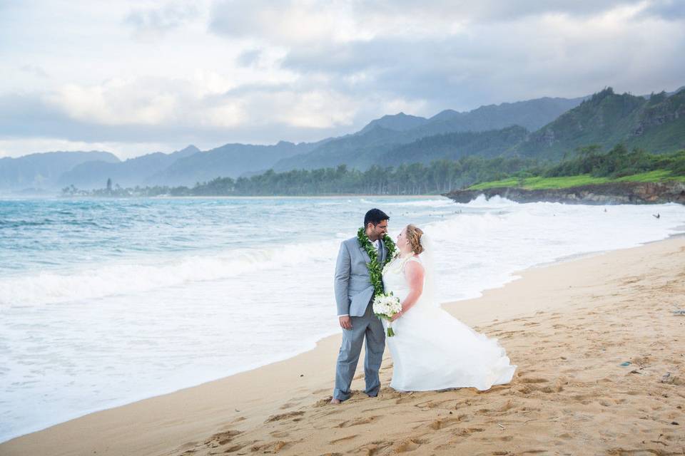 At the beach