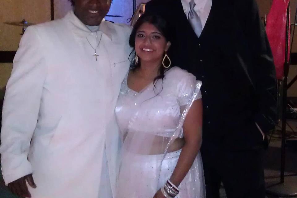 With the newlyweds