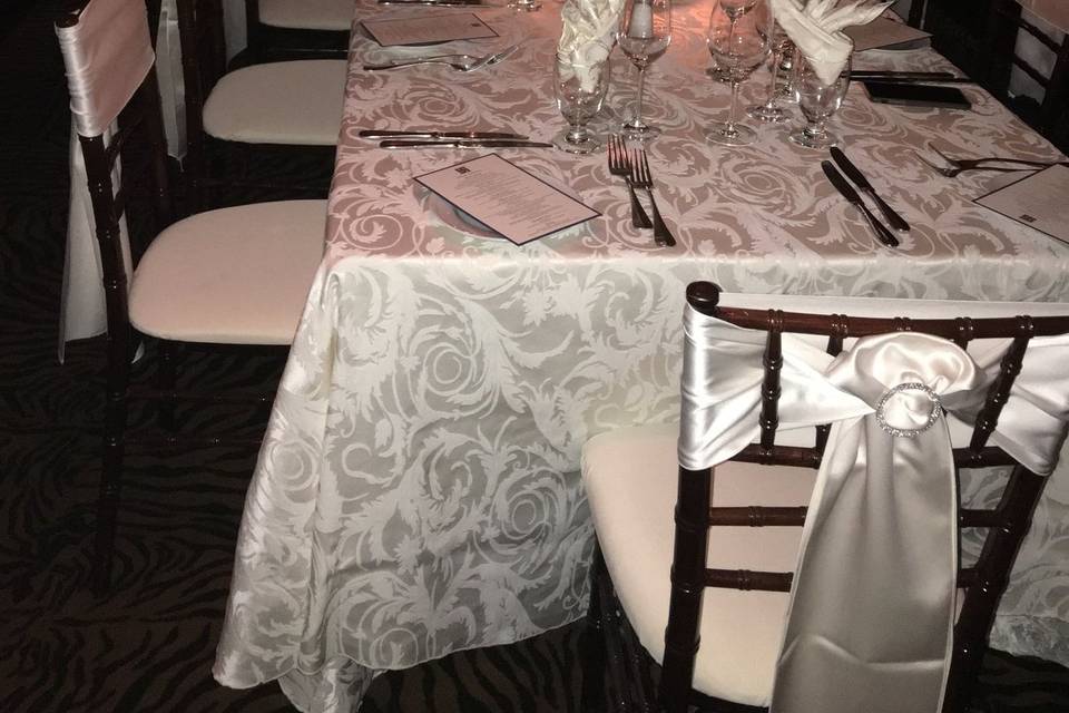 Touch of Elegance with Custom Linen and Chairs